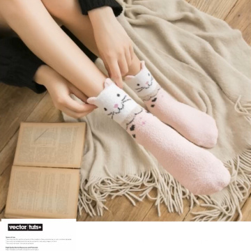 пушистые носки для девочек
